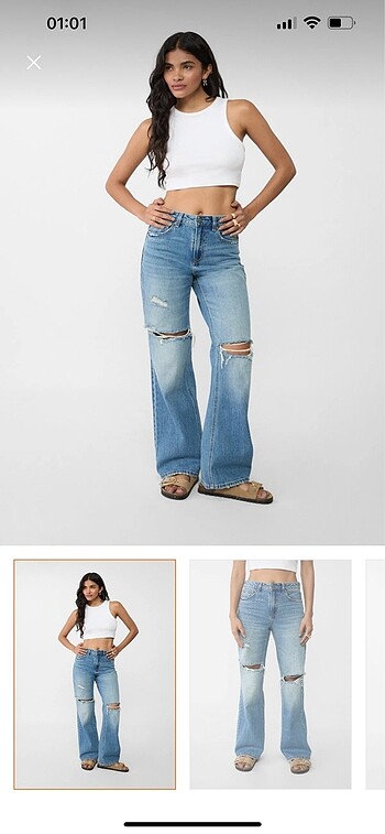 Stradivarius D92 Yırtık Jean