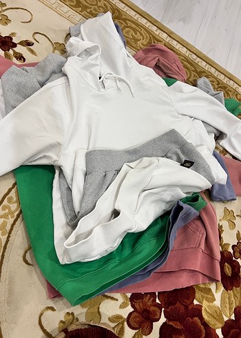 5 tane Kadın Kapüşonlu Pamuklu Sweatshirtler