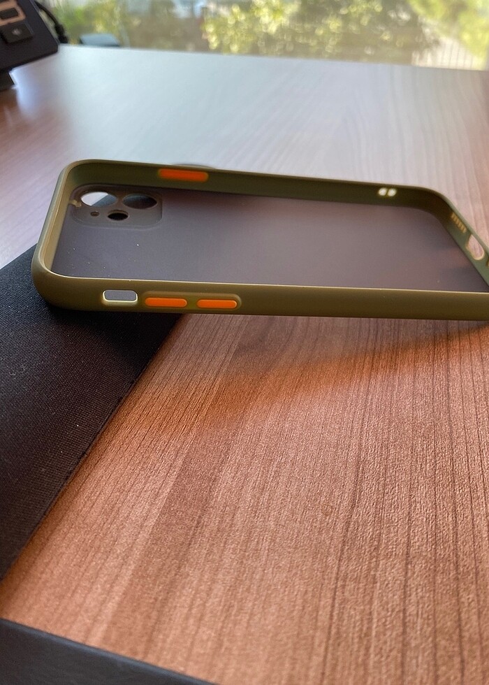 Iphone 11 telefon kılıfı Yeşil Turuncu - Görsel 3