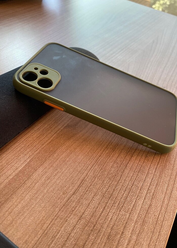 Iphone 11 telefon kılıfı Yeşil Turuncu - Görsel 4