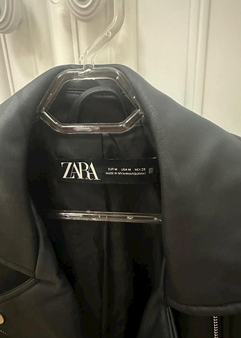 38 Beden ZARA Kadın Siyah Deri Ceket