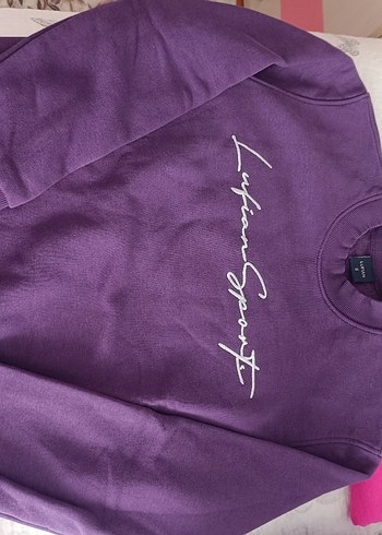 Mor Uzun Kollu Kadın Sweatshirt