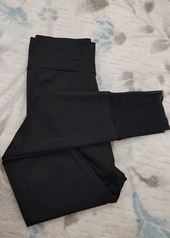 Siyah Midi Kadın Spor Tayt