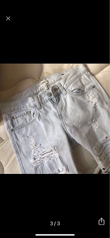 xs Beden mango yırtık jean