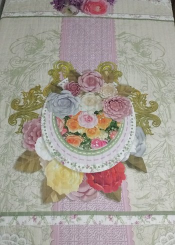 Pembe Nakışlı Pastel Yatak Örtüsü - Görsel 2