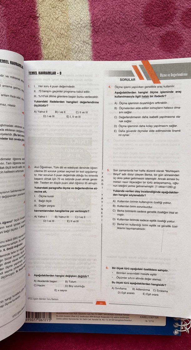 Eğitim bilimleri 
Ölçme ve değerlendirme soru bankası kpss - Görsel 3