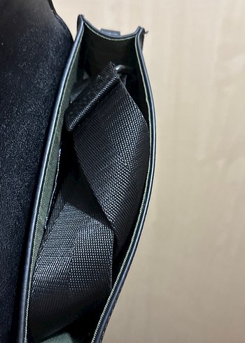 Zincir Detaylı Siyah Deri Kadın Çanta - Görsel 5