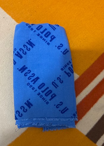 Renkli Baskılı Mavi şal - Görsel 2