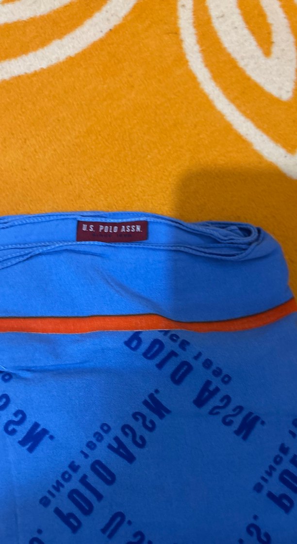 Renkli Baskılı Mavi şal - Görsel 3