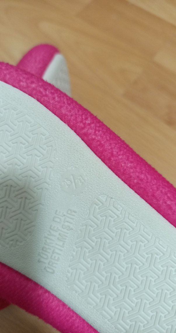 Kız Çocuk Pembe Baskılı Polar Ev Terliği - Görsel 4