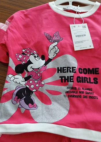 Pembe Baskılı Kız Çocuk Eşofman Takımı - Görsel 3