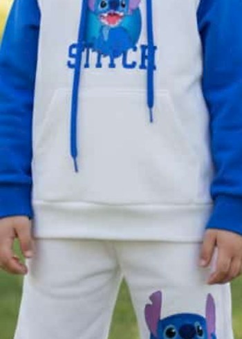 Renkli Nakışlı Kapüşonlu erkek şofman Takmı - Görsel 2