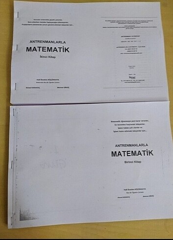 Antremanlarla matematik 1 ve 2 