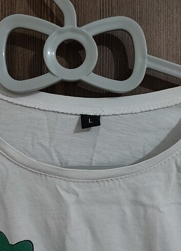 l Beden beyaz Renk Oversize Tişört 