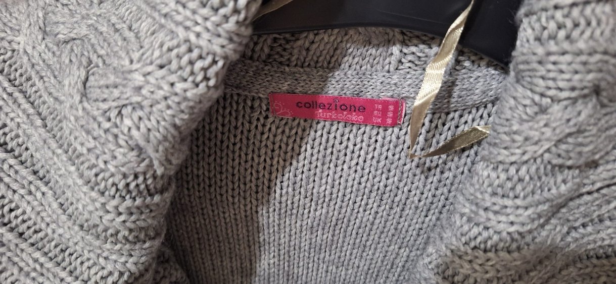 Gri Örgü Kadın Hırka - Görsel 2