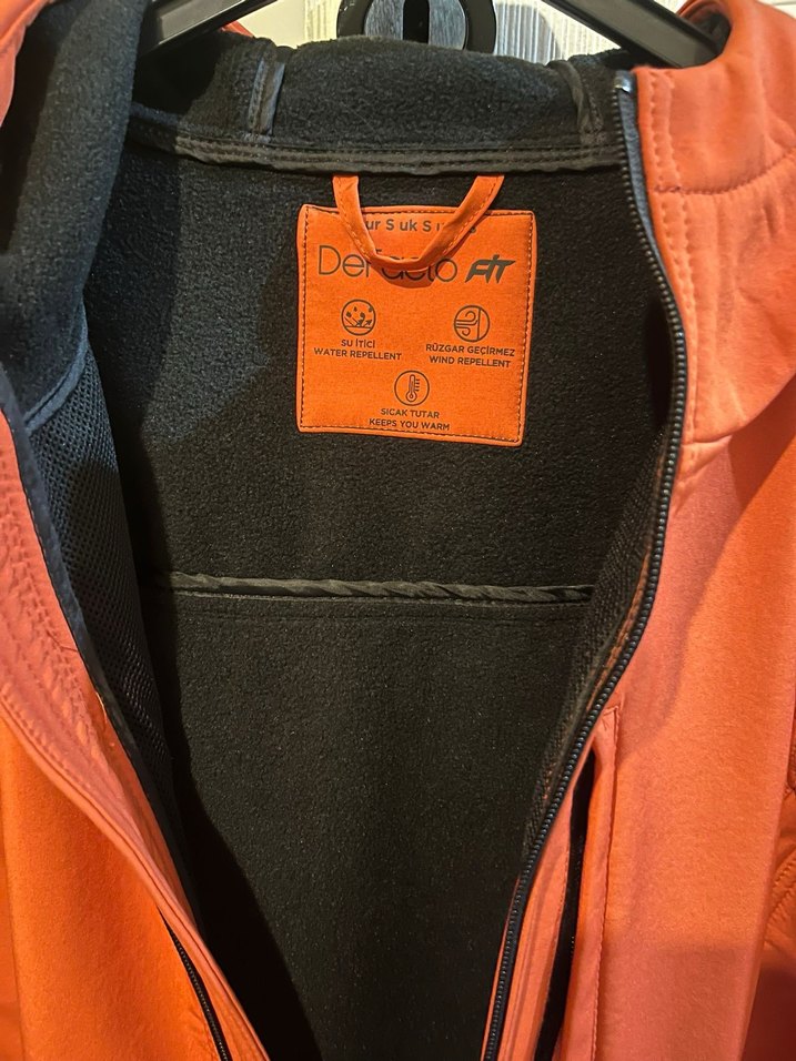 Turuncu Erkek Su geçirmez Polar mont - Görsel 3