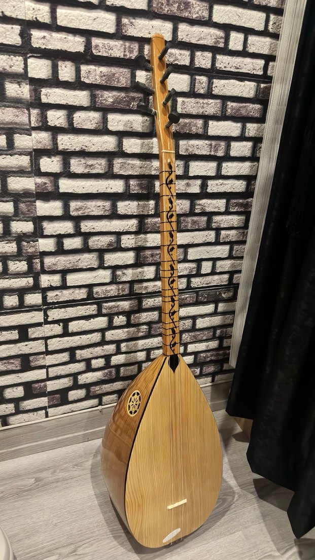 Koyu Bej Ahşap Bağlama - Görsel 5