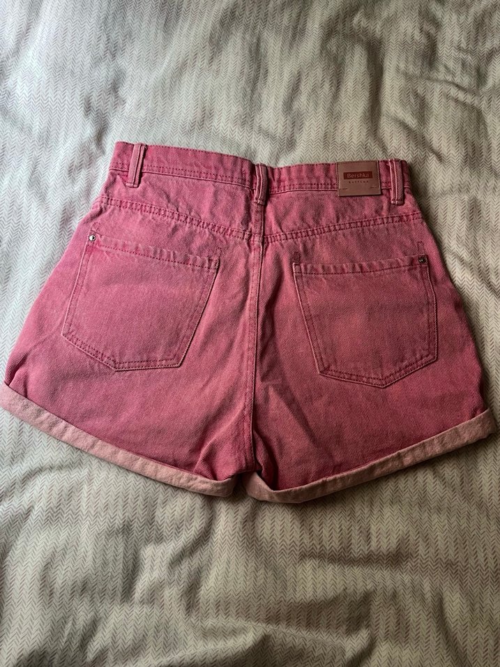 Pembe Mini Kot Şort - Görsel 2