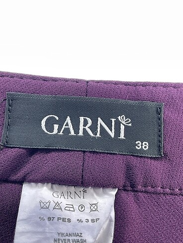38 Beden mor Renk Diğer Kumaş Pantolon %70 İndirimli.