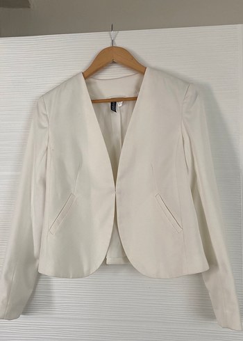 Beyaz Kadın Blazer Ceket