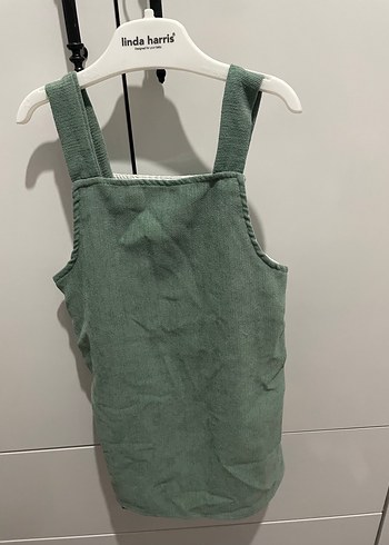 Kız Çocuk Nakışlı Yeşil Tulum - Görsel 2