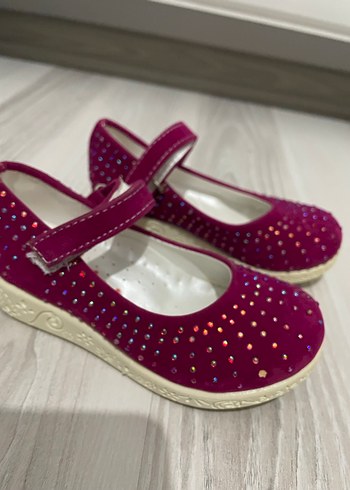 Kız Çocuk Pembe Payetli Babet Ayakkabı - Görsel 2