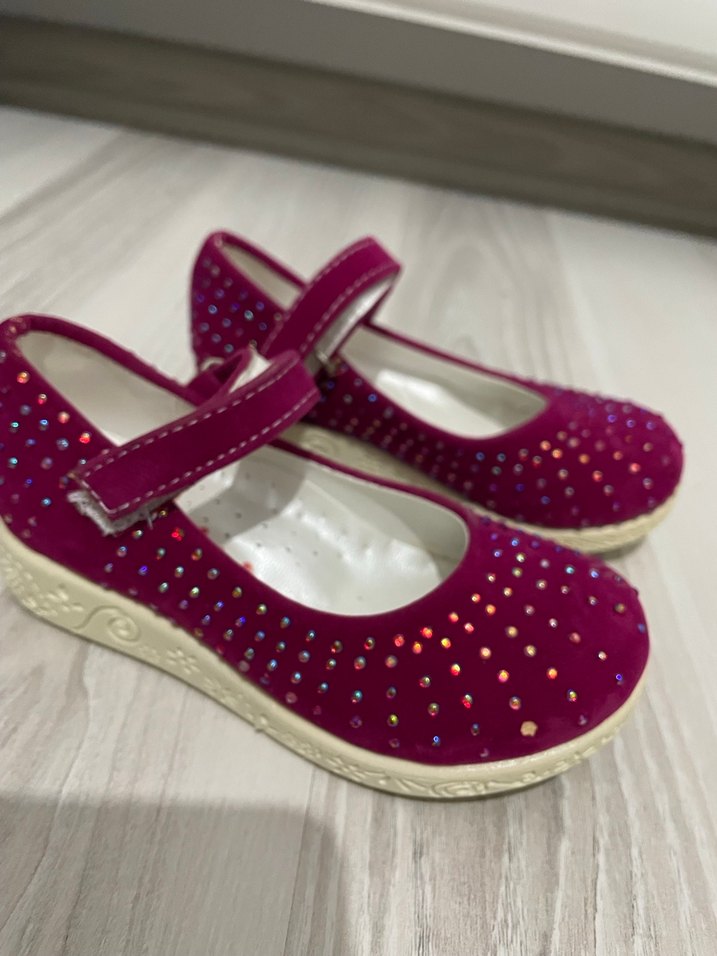 Kız Çocuk Pembe Payetli Babet Ayakkabı - Görsel 2