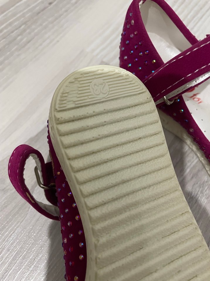 Kız Çocuk Pembe Payetli Babet Ayakkabı - Görsel 3