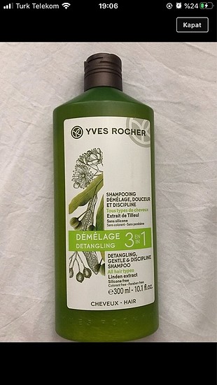 Yves rocher şampuan