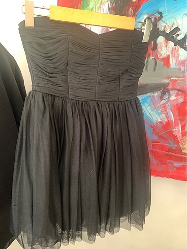 Zara Zara siyah renk gece elbisesi