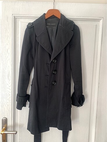 Zara woman trench coat siyah