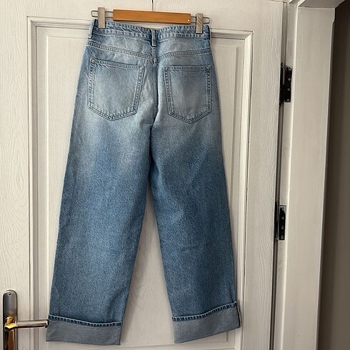36 Beden mavi Renk Düşük bel özel tasarım gül taşlı jean