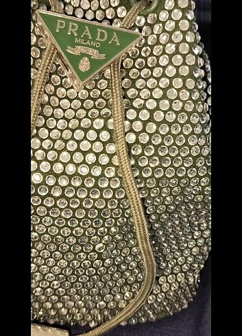 Prada taşlı çanta.Prada özel seri torba model .Hiç bir yerde sat - Görsel 6
