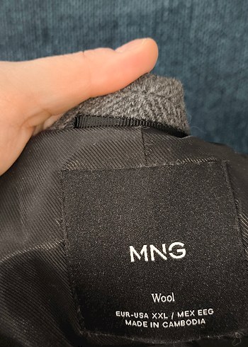 Mango kadın yün Gri Uzun Düğmeli Kaban - Görsel 9