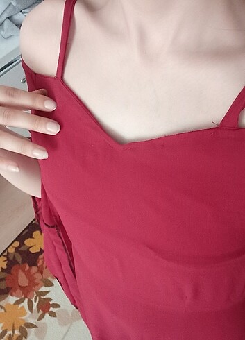 Kırmızı tül elbise - Görsel 3