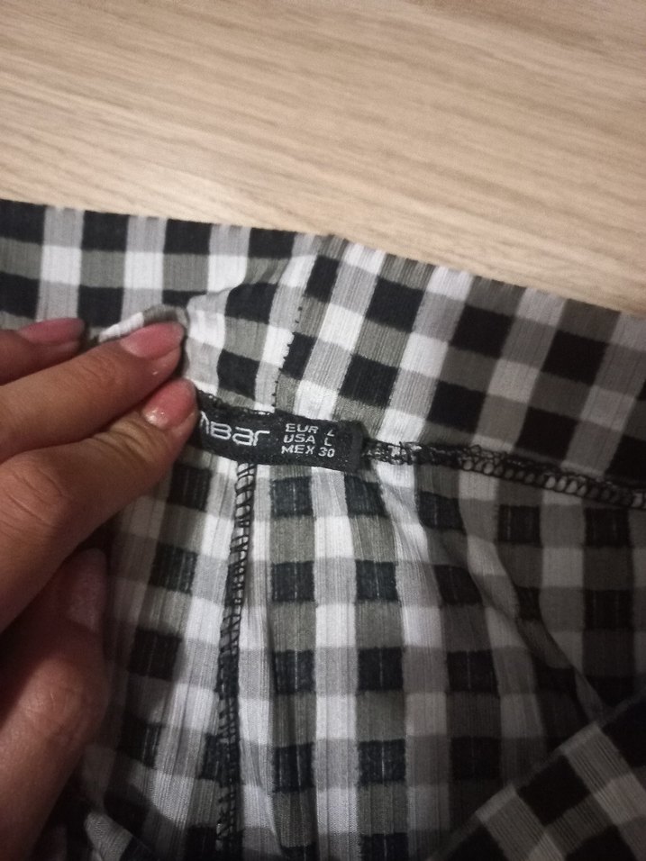 Kadın Siyah Beyaz Ekose Kumaş Pantolon - Görsel 3