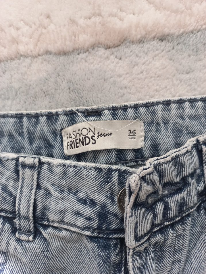 Gri Bol Kesim Midi Kadın Denim Pantolon - Görsel 3