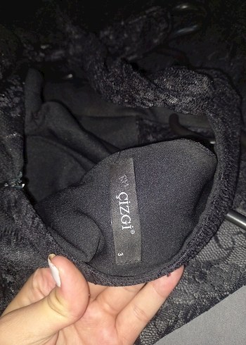 Dantel Detaylı Siyah Nişan Mezuniyet Elbisesi - Görsel 10