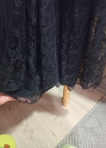 Dantel Detaylı Siyah Nişan Mezuniyet Elbisesi - Görsel 6