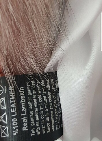 m Beden beyaz Renk Deri kürk mont beyaz