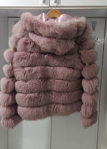 YELEK OLABİLEN VE ŞAPKASI ÇIKAN DERİ KÜRK MONT - Görsel 4