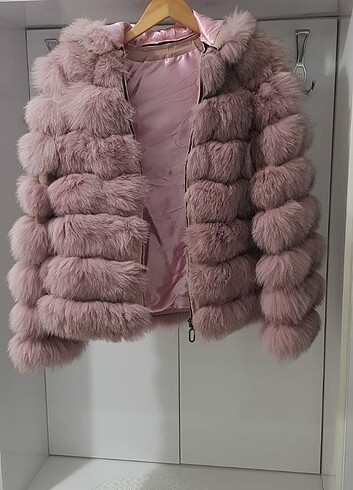 YELEK OLABİLEN VE ŞAPKASI ÇIKAN DERİ KÜRK MONT - Görsel 5