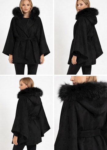 yün panço kaban - Görsel 2