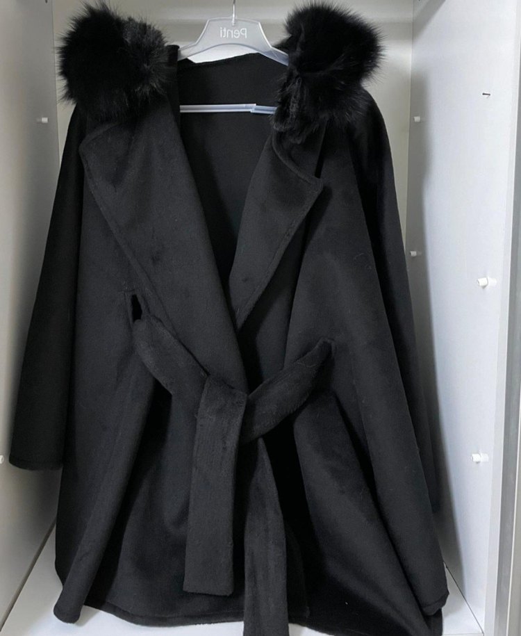 yün panço kaban - Görsel 3