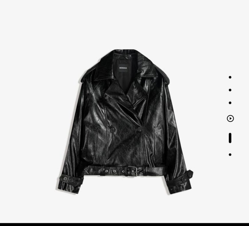 Siyah Deri Kemerli Kadın Ceket - Görsel 2