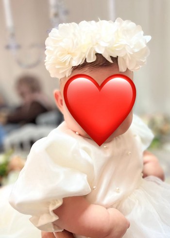Beyaz Çiçekli Bohem Kız Çocuk Elbisesi