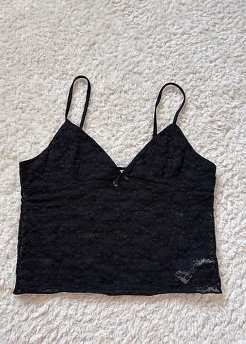 Siyah Dantel crop