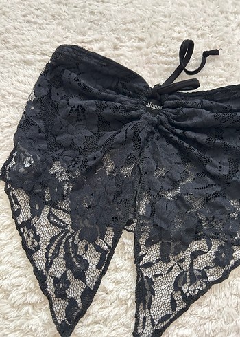 s Beden Siyah Dantel Mini Gotik Kadın