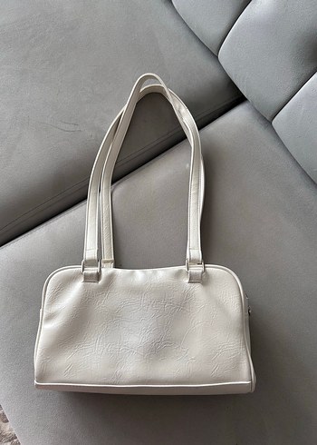 Diğer Minimalist Beyaz Deri Kadın Omuz Çantası