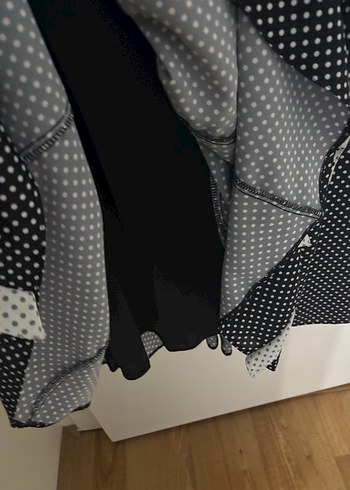 Puantiyeli sıfırkol elbise 38 beden yeni etiketli - Görsel 4